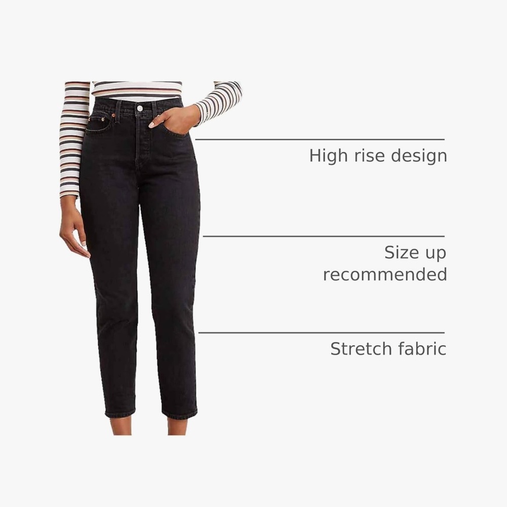 Levi's Premium Wedgie Icon Jeans Washed Black | Size 31 | - Picture 4 of 5